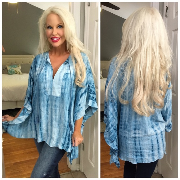 LAST 1! 💕Amazing dolman tie front tie dye tunic - Picture 3 of 3
